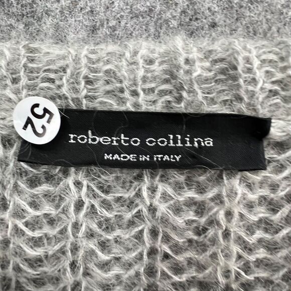 Roberto Collina Sweater Womens M Gray Ombre Mohair Wool Blend Knit Pullover Soft - Picture 10 of 13